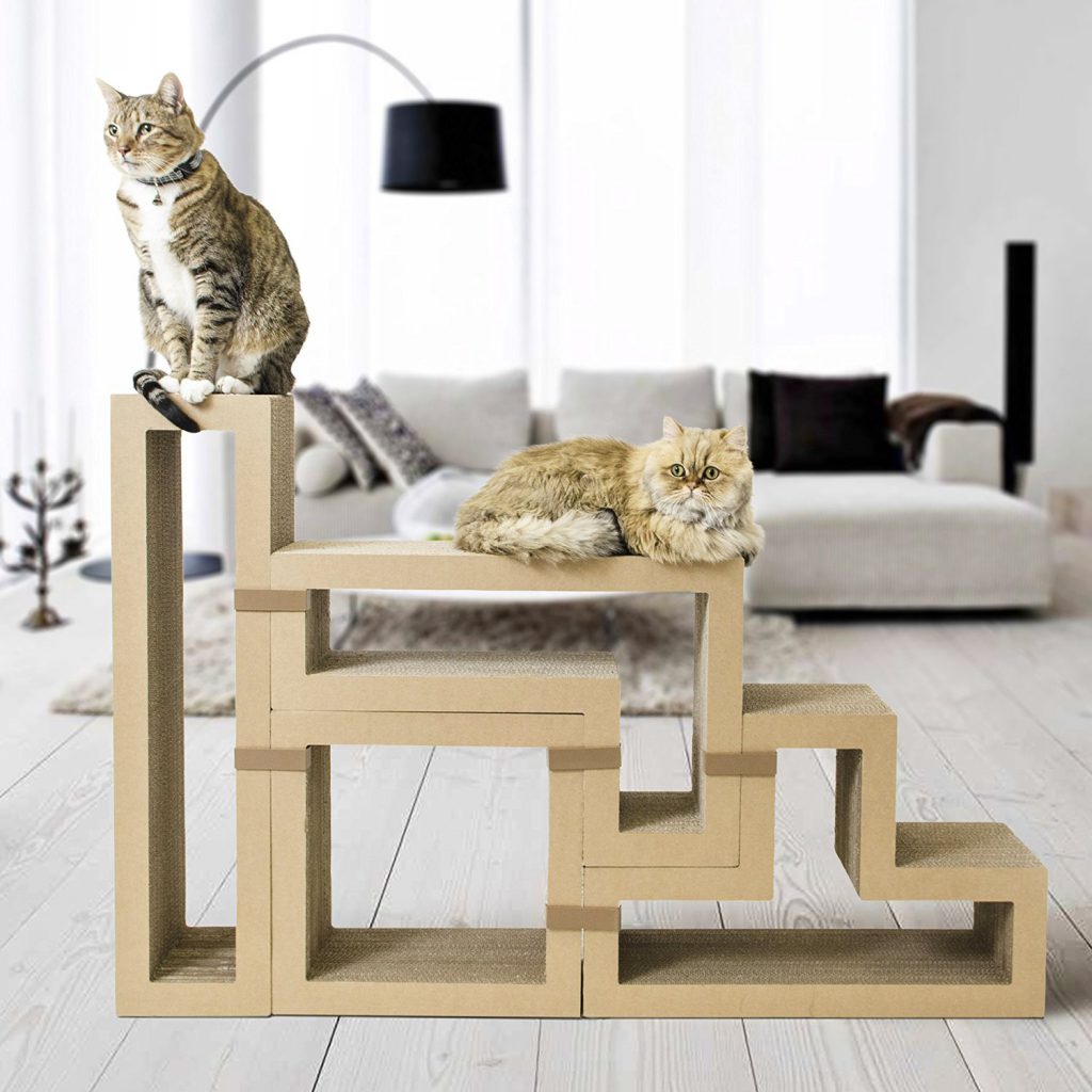 katris modular cat tree lounging around on this great piece of modular cat furniture