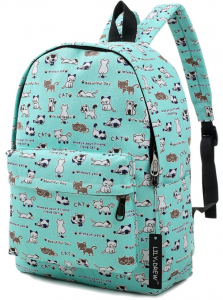 Cool back to school backpacks. Lightweight canvas backpack in cat print