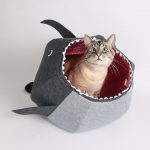 Cat Ball Great White Shark Cat Bed with Teeth