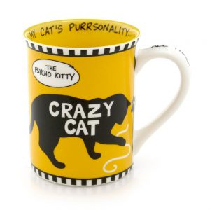 Crazy Cat Mug by Lorrie Veasey