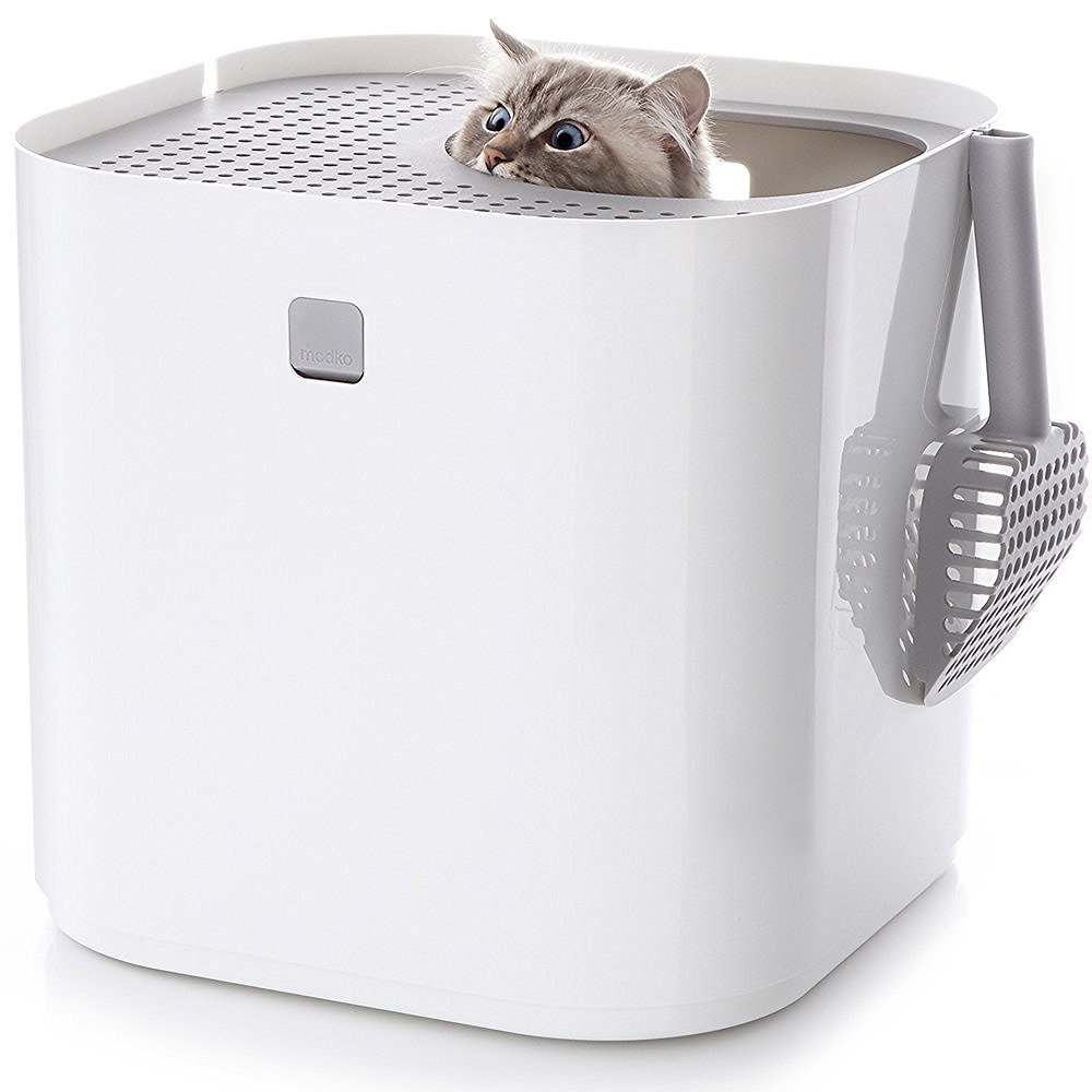 Hop in cat litter hot sale box