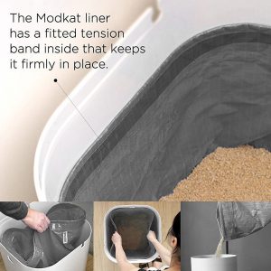 modkat modern cat litter box with reusable easy to clean tarp liner