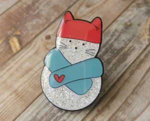 diglot-etc-snowcat-enamelled-pin-stocking-stuffer