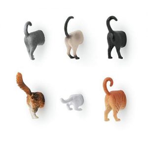 Kikkerland cat butt fridge magnets