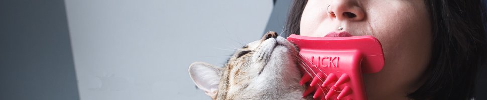 Licki Brush. Lick your cat to promote bonding and grooming