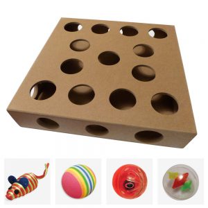 Cat toy 2025 box with holes