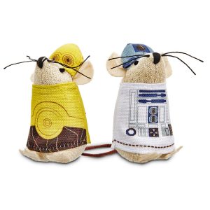 star wars cat toy droids R2-D2 and C3-PO