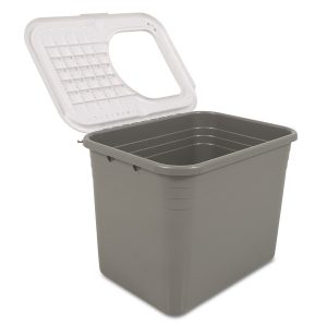 petmate litter box with flipped lid