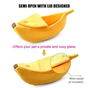 pet grow cat banana bed