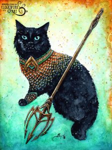 Clockwork Art AquaCat watercolour print