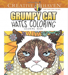 grumpy cat hates coloring adult cat coloring book